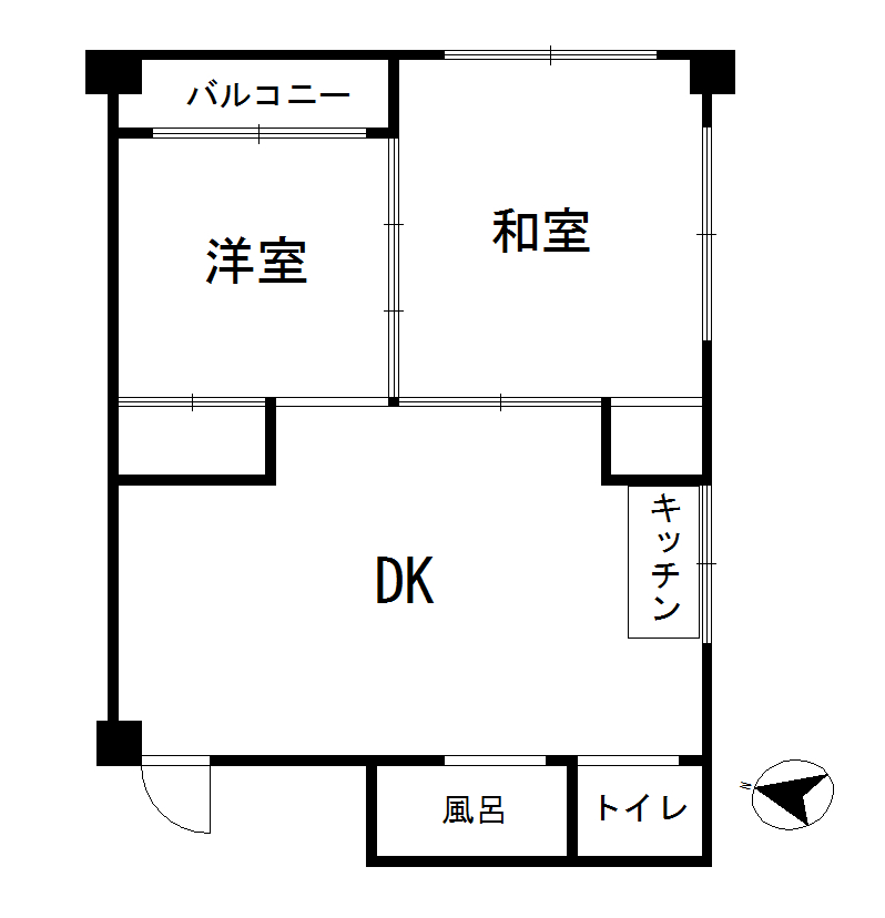 芦屋市岩園町のマンションの間取り