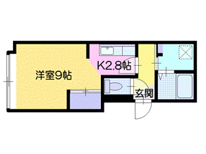 札幌市厚別区厚別中央四条のマンションの間取り