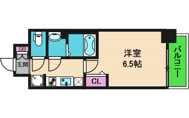 プレサンス難波マジョリティの間取り