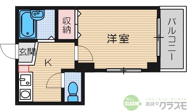 【茨木市末広町のマンションの間取り】