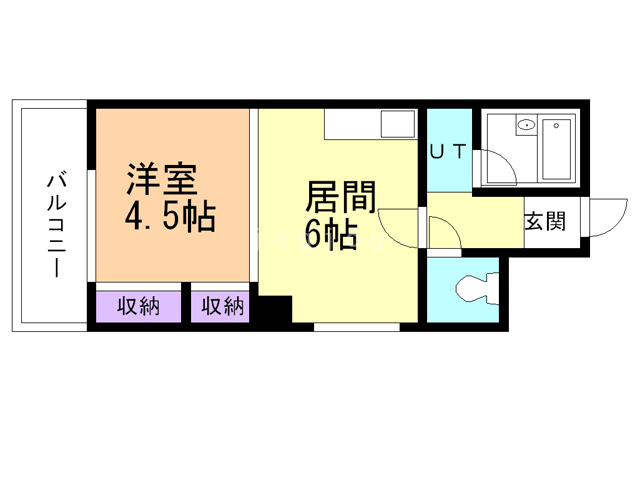 札幌市北区北二十三条西のマンションの間取り