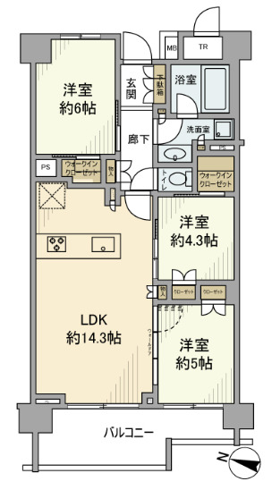 江東区大島のマンションの間取り