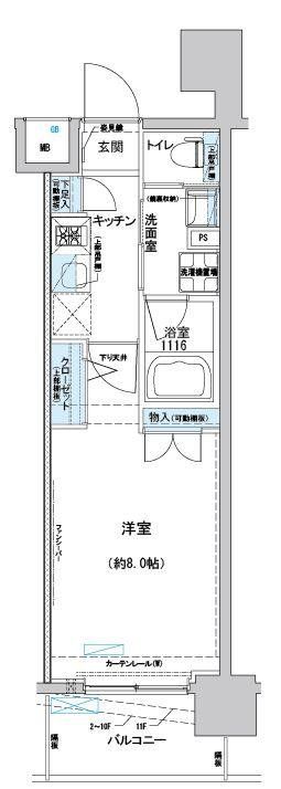 プレディアンスフォート磯子マキシヴの間取り