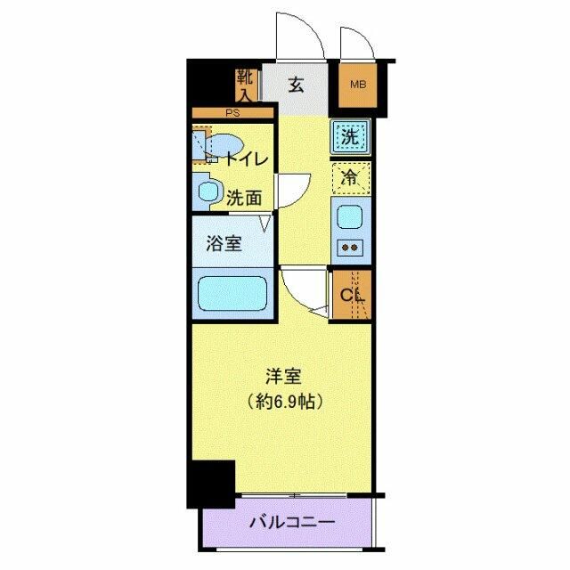 ライジングプレイス桜木町二番館の間取り