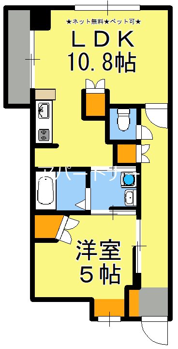 【鹿児島市上竜尾町のマンションの間取り】