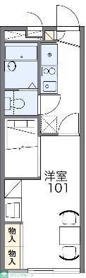 越谷市大字大林のアパートの間取り