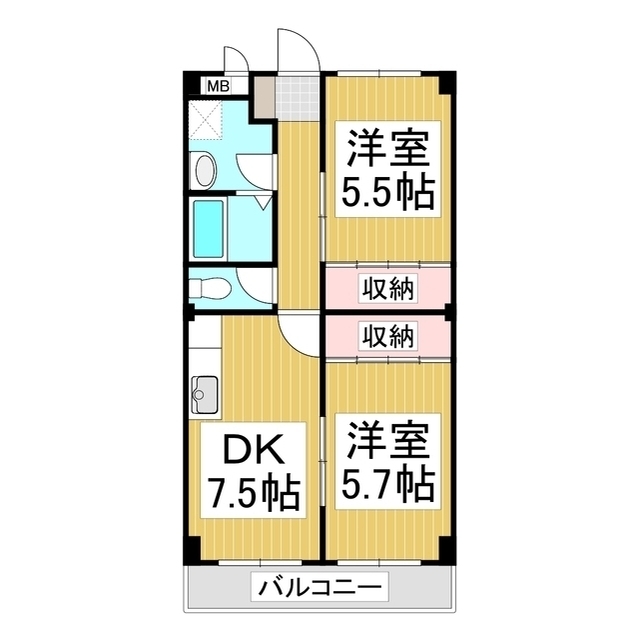 【長野市松岡のマンションの間取り】