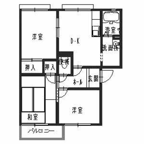 西脇市野村町のアパートの間取り