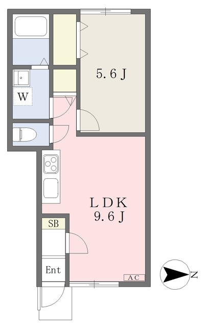 松山市古三津のアパートの間取り