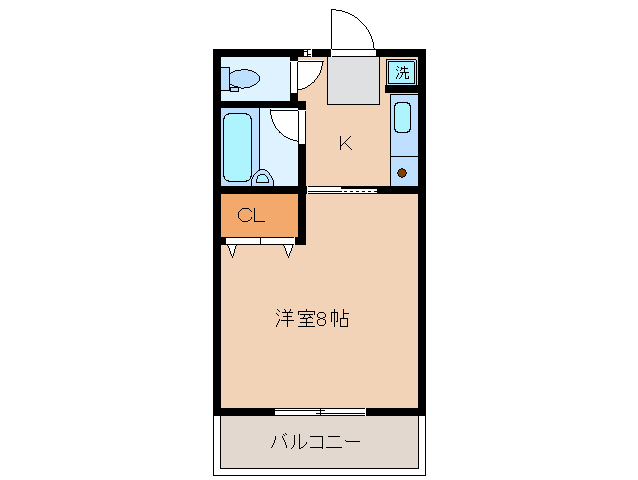 高山市上岡本町のアパートの間取り