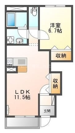 東近江市林田町のアパートの間取り