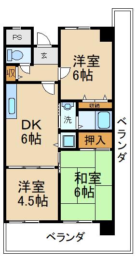 グランドヴィラ香里の間取り