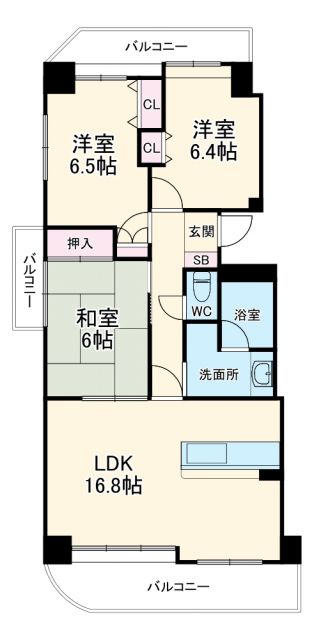 ウェルフォート幸川の間取り