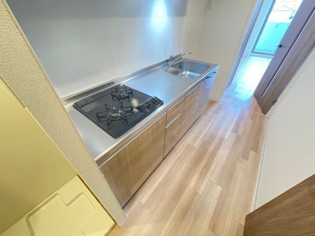 キッチン　２口コンロのシステムキッチン