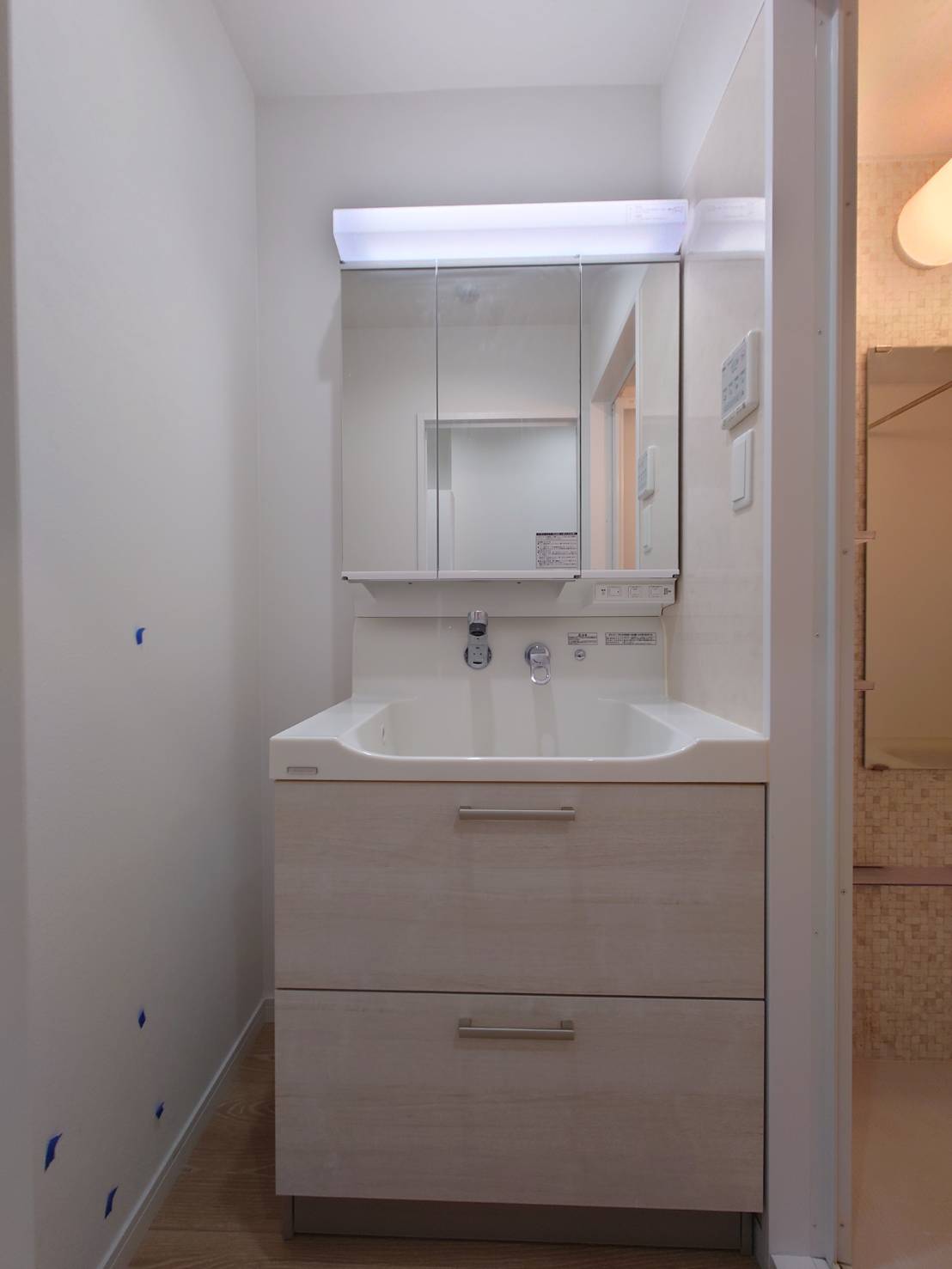 洗面設備　※別号室の写真です。現況優先となります。