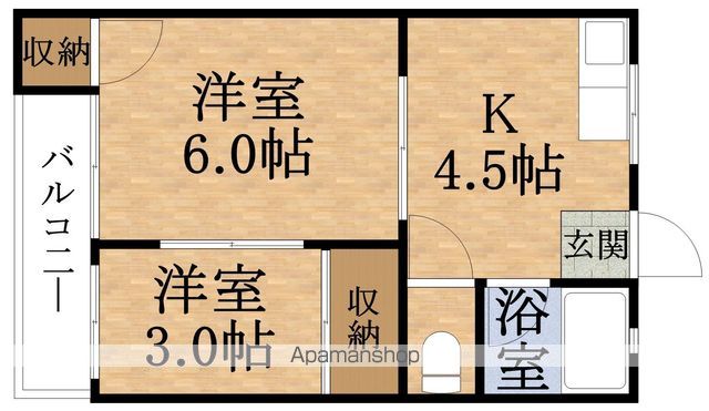地下鉄谷町線 都島駅 徒歩7分 3階建 築51年の間取り写真
