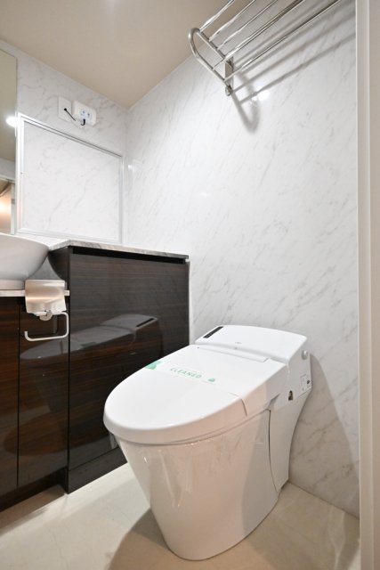 トイレ　落ち着いた色調のトイレです