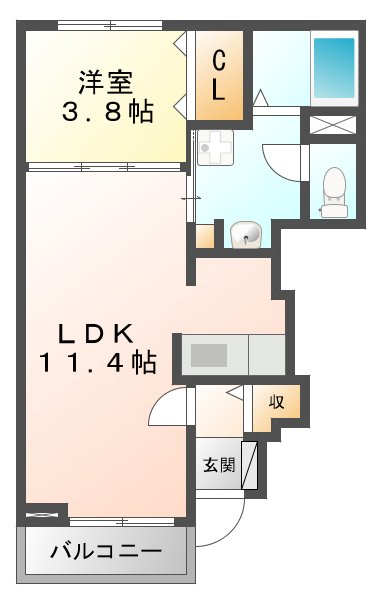 チェリーＢ’ｓIIの間取り