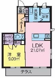 名取市美田園のアパートの間取り