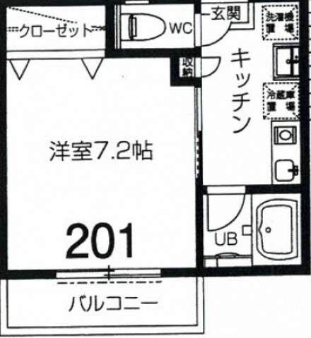 川崎市麻生区高石のアパートの間取り