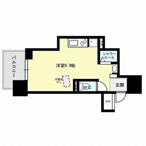 福岡市早良区西新のマンションの間取り