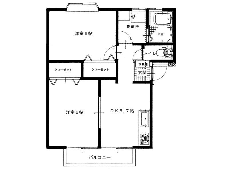 エスポワール本大２号地の間取り