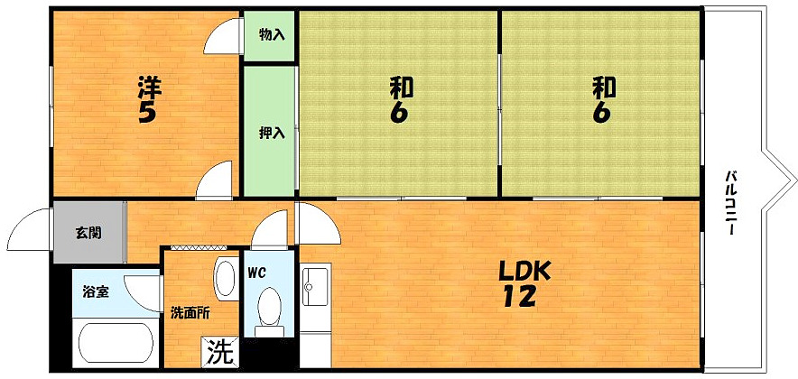 ソシアハイツOKUDAの間取り