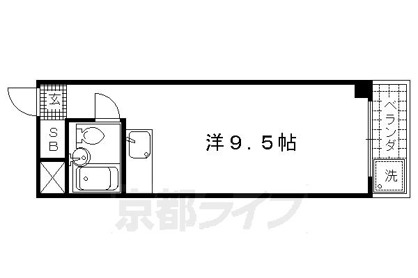 京都市北区上賀茂中大路町のマンションの間取り