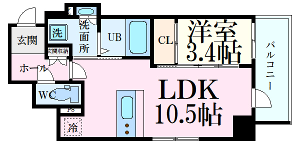 S-RESIDENCE舟入本町の間取り