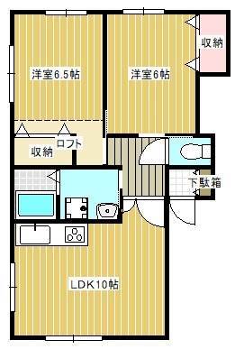 呉市焼山宮ヶ迫のアパートの間取り