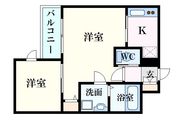 月光南観音五番館の間取り