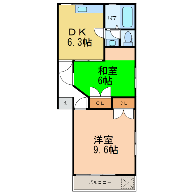 コーポ金磯の間取り