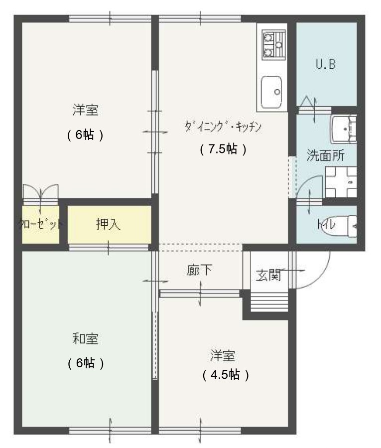 サンシティ高木Ｃ_間取り_0