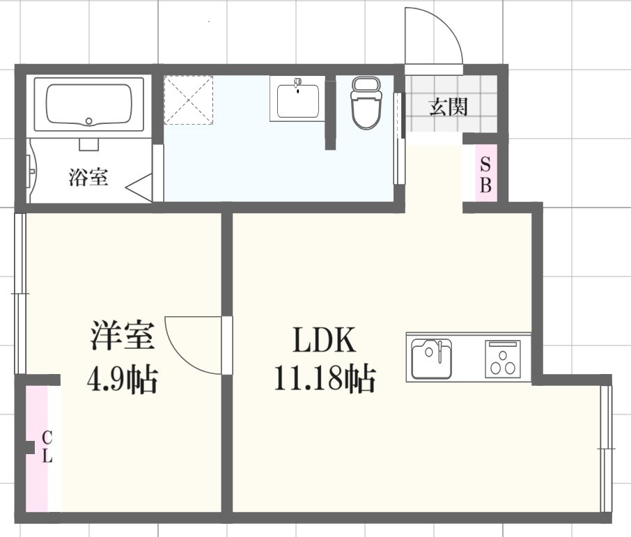 姫路市御国野町御着のアパートの間取り