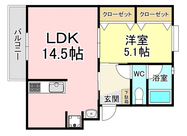 田の浦ハイツの間取り