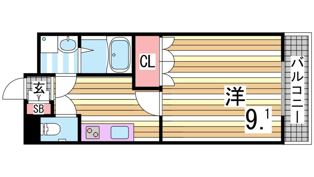 神戸市西区二ツ屋のマンションの間取り