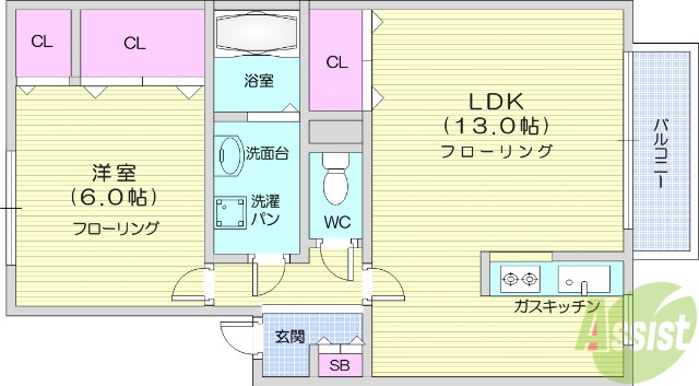 【コンフォールM2の間取り】