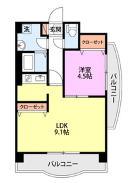 レジュイール東中通の間取り