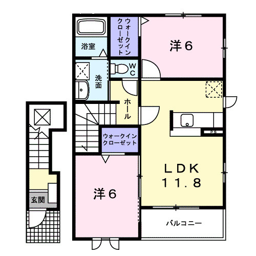 コートアイリスＡの間取り