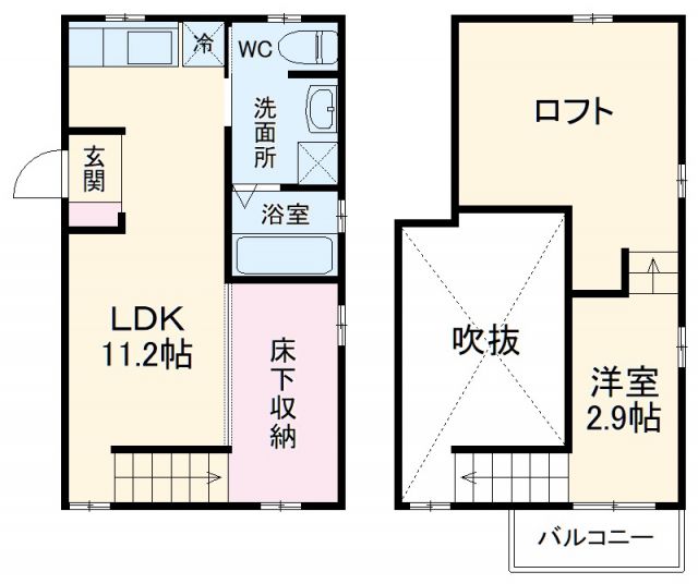 西尾市馬場町のアパートの間取り