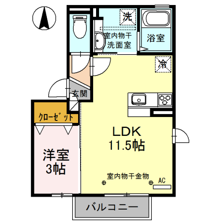 チェレステ　Ｂの間取り