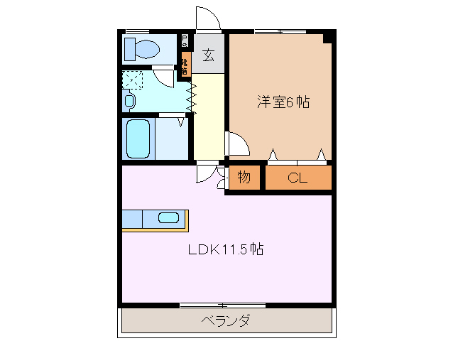 コーキア富洲原の間取り