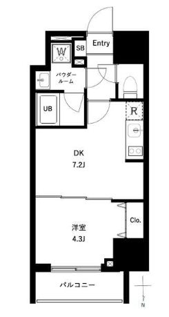 北区王子のマンションの間取り