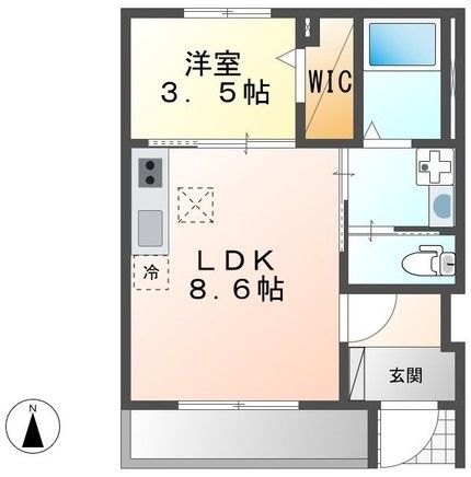 つくば市大曽根のアパートの間取り