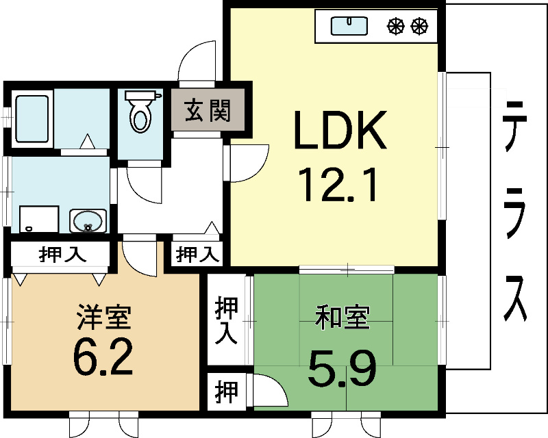 【パルクサイドホームズAの間取り】