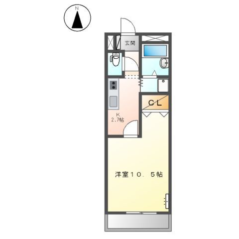 本巣郡北方町柱本南のアパートの間取り