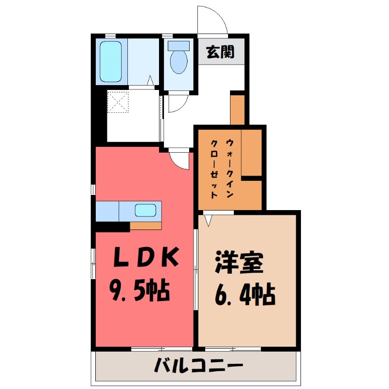 エスパシオフェリス Cの間取り