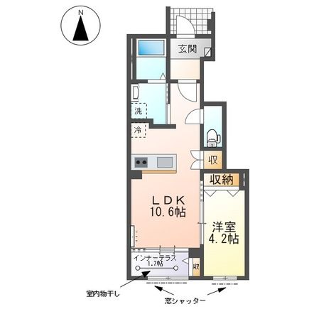 津島市唐臼町のアパートの間取り