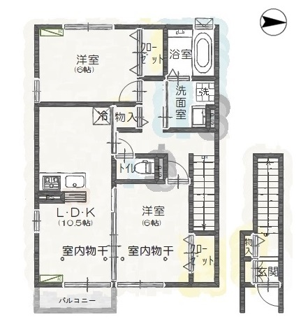 オペラハウス青柳IIの間取り