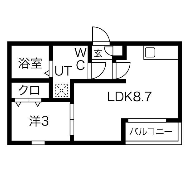 メイクスR伝馬公園の間取り